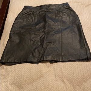 Black Leather Skirt